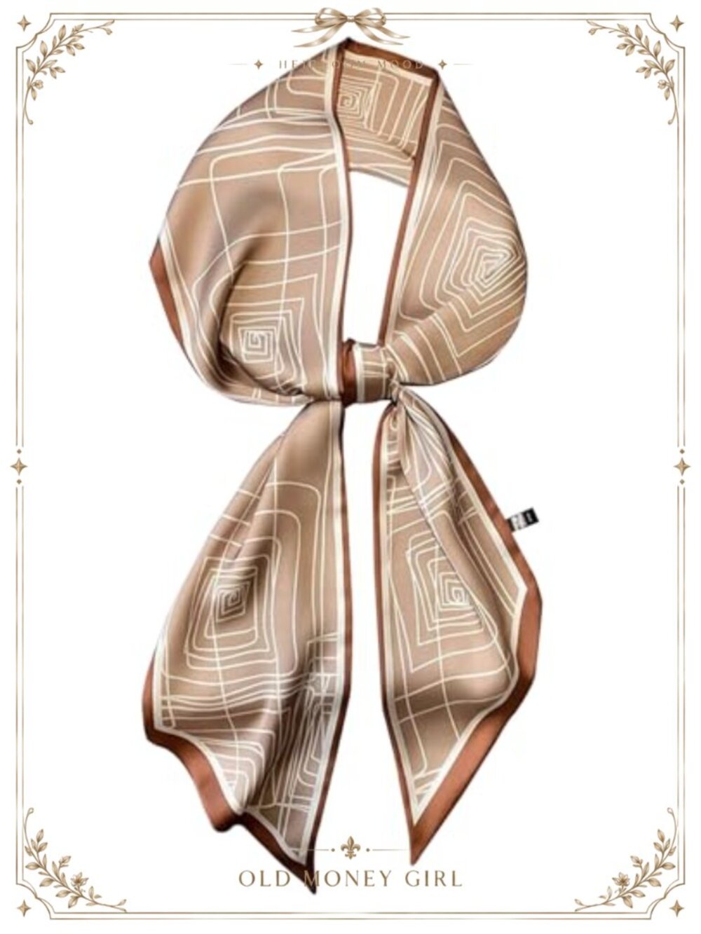 Satin Silk Feel Long Scarf 59x5.9 Neck Hair Bag Accessory Women's